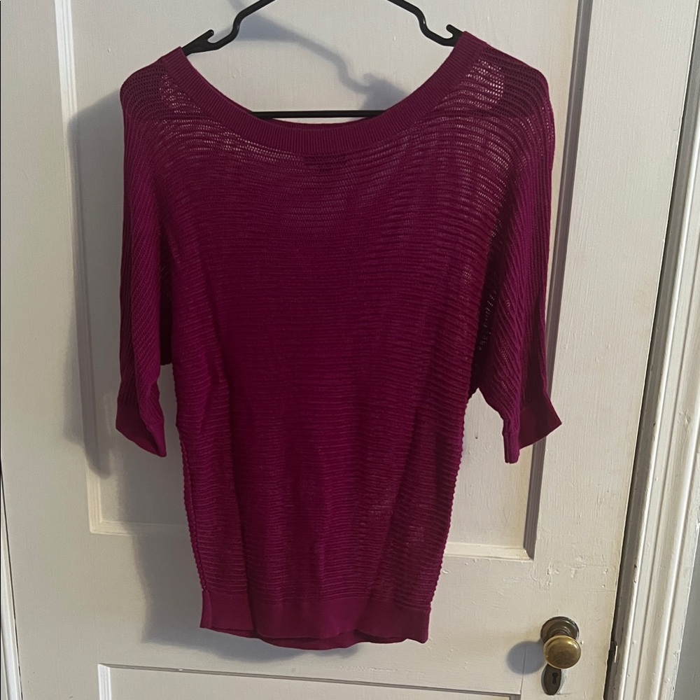Express Magenta Off-the-Shoulder Sweater